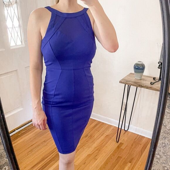 Ted Baker Jashmee Bodycon Dress Royal Blue - Picture 1 of 9